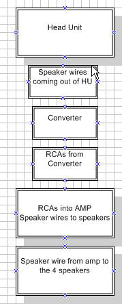 2001 Honda Accord, amp w/factory HU -- posted image.