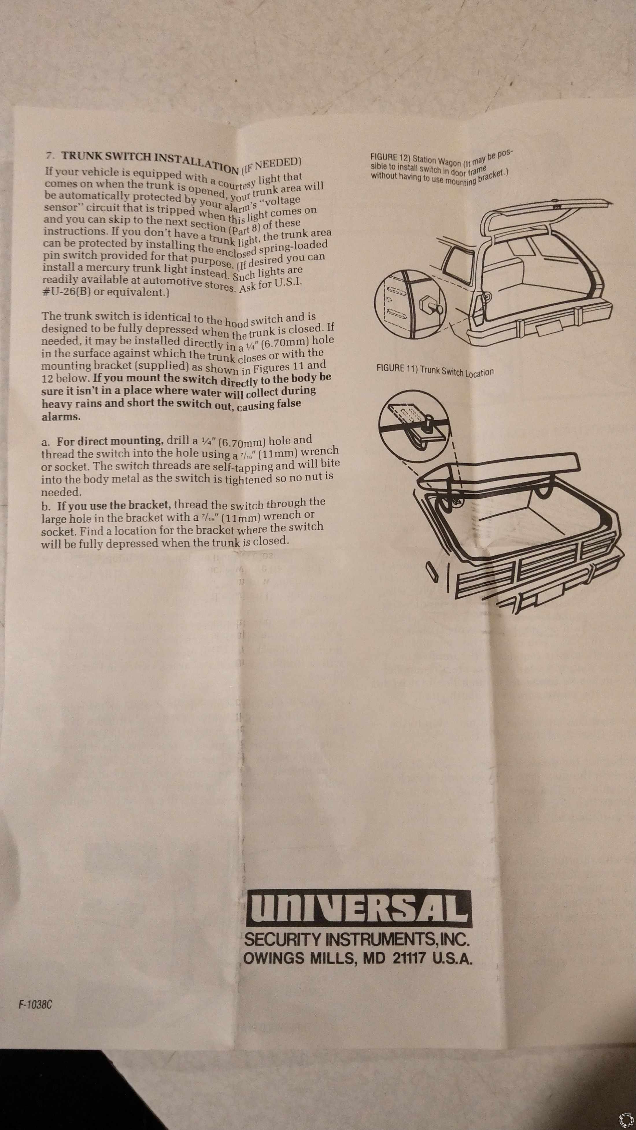 USI Mechanical Siren Alarm SA-3SCP - Last Post -- posted image.