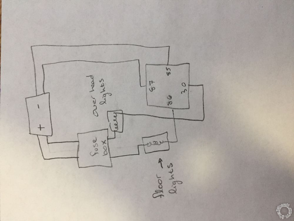 Relay Circuit, Floor, Overhead Lights -- posted image.