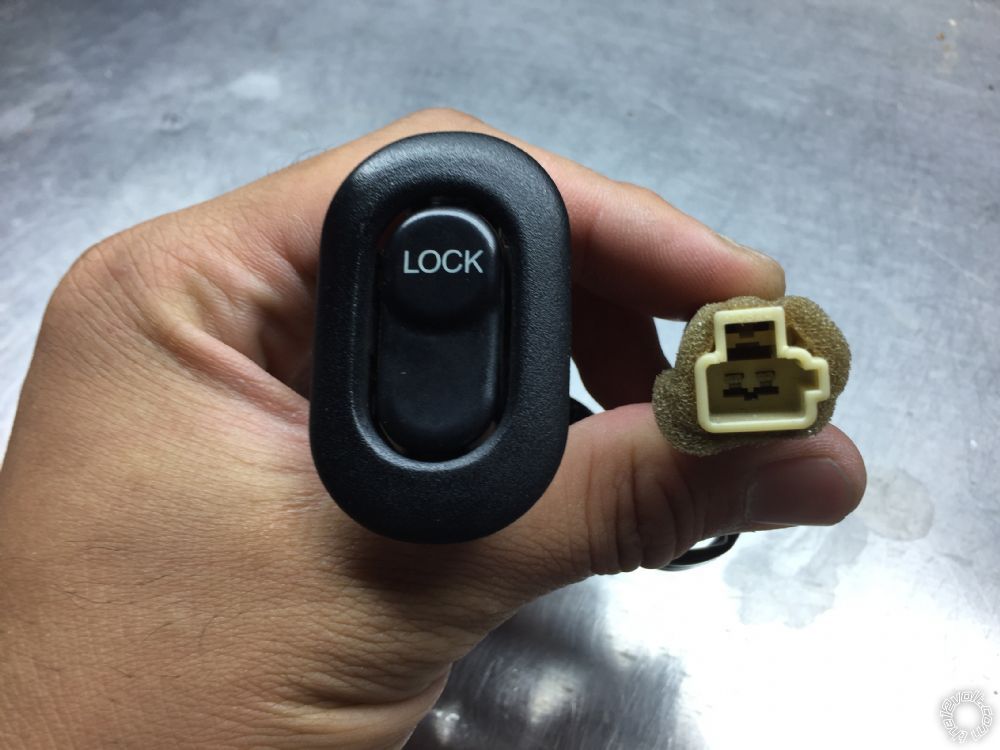 Wiring OEM door lock switch to aftermarket alarm -- posted image.