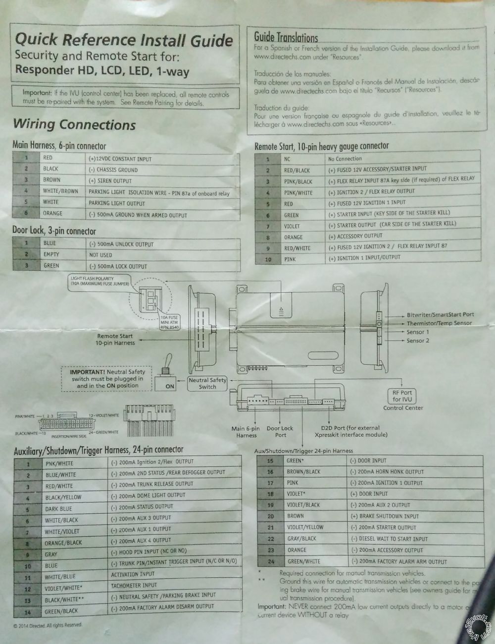 Viper 5806v Starter Kill Relay Doesnt Work - Last Post -- posted image.