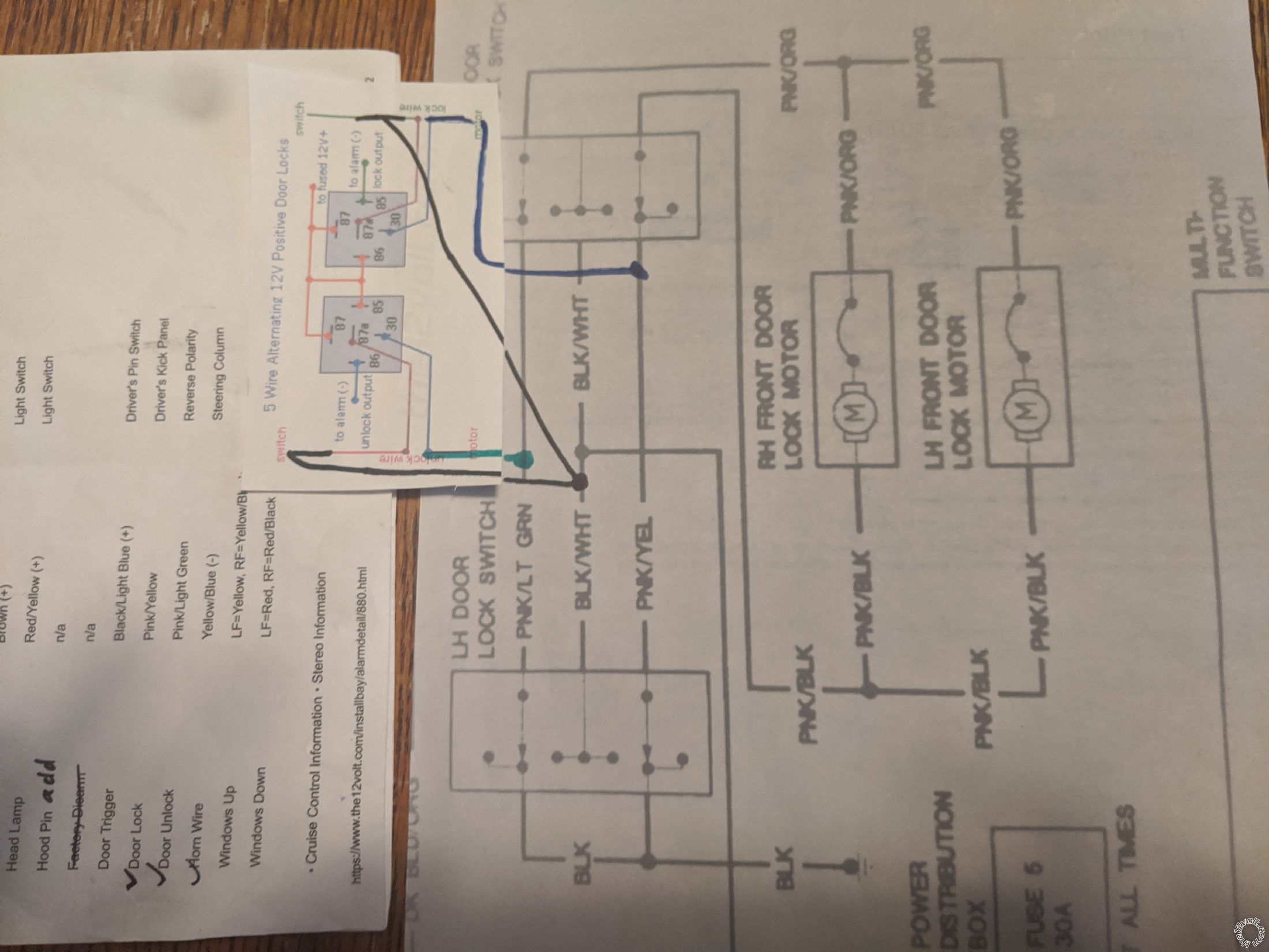 Avital 4105L Door Lock Issues, 1992 Ford Ranger -- posted image.