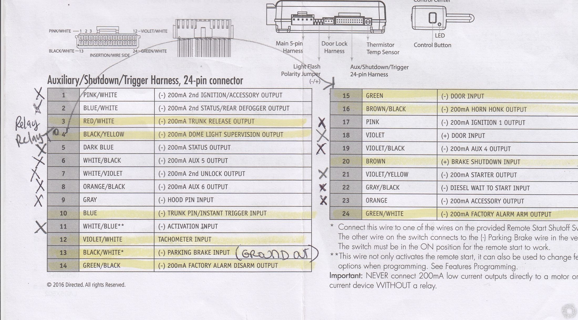 2003 Ford Focus and Avital 5105L -- posted image.