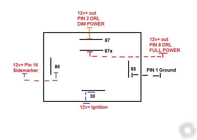 DRL Module Wiring, Land Rover LR4 to LR3 -- posted image.