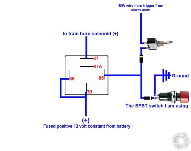 Train Horns Triggered By Alarm Page 2, Air Horn Train Wiring Diagram Without Relay