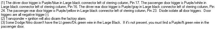 07 Dodge Nitro Alarm/Remote Start/Stereo Wiring -- posted image.