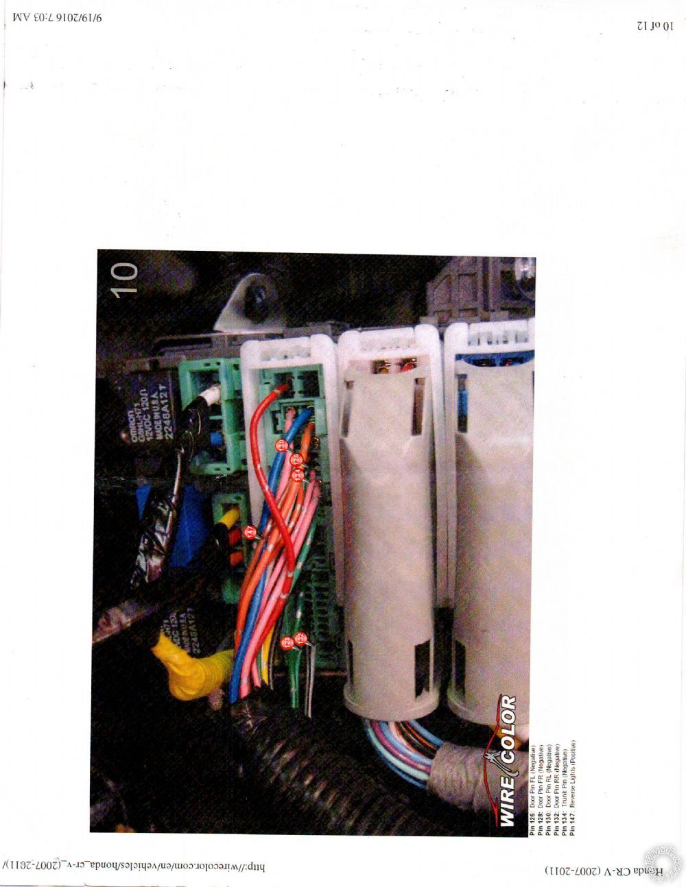 2007-2011 honda crv wiring - Last Post -- posted image.