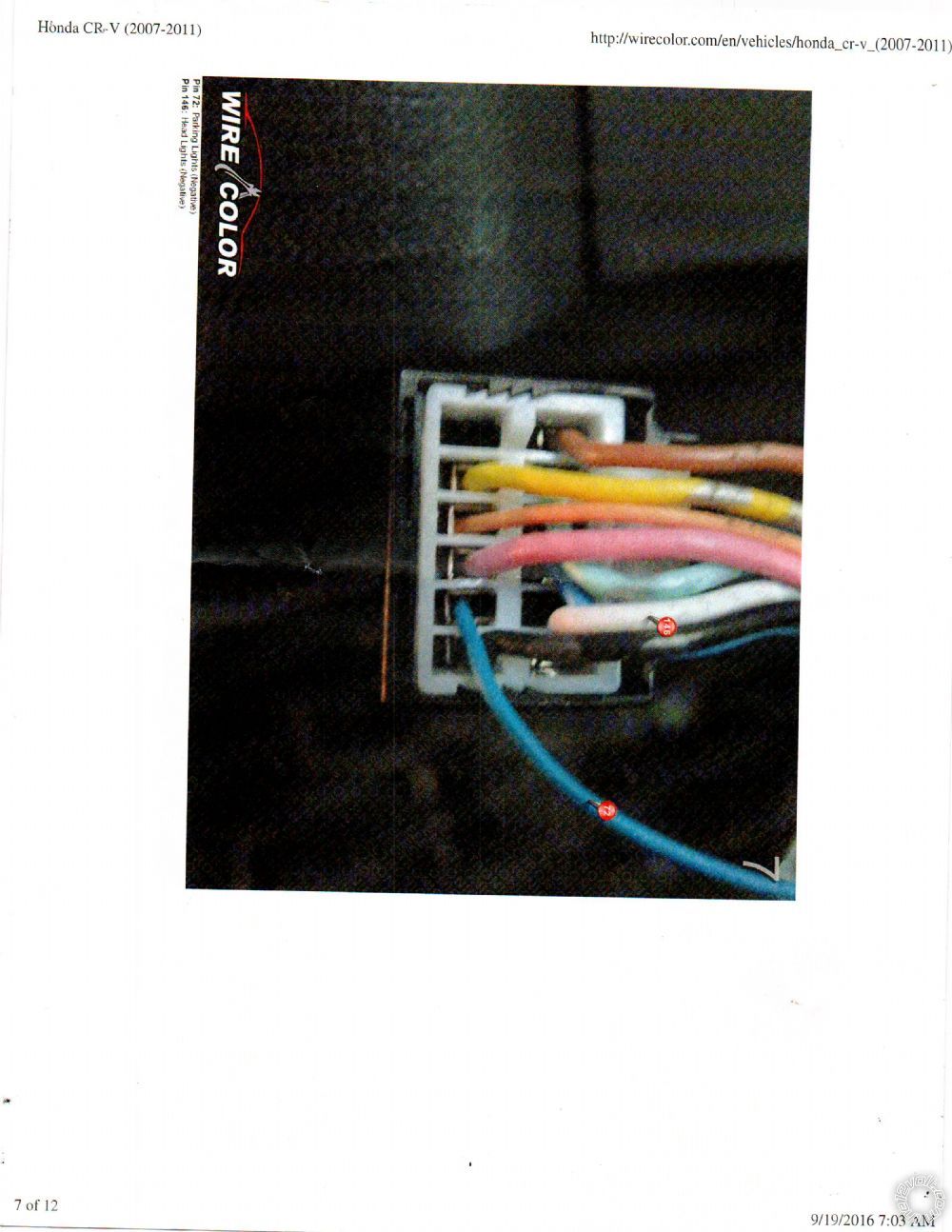 2007-2011 honda crv wiring - Last Post -- posted image.