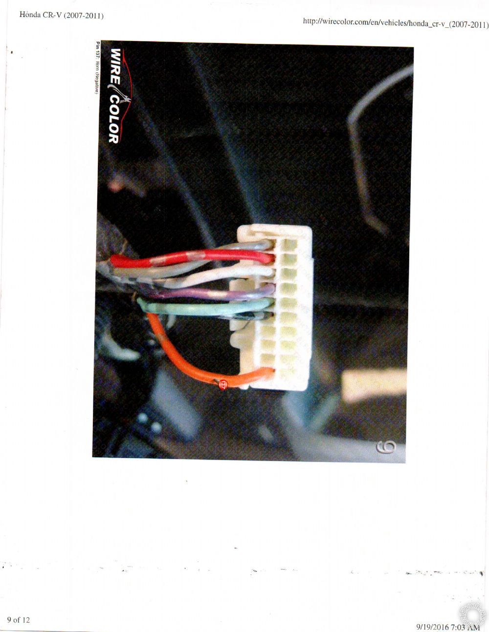 2007-2011 honda crv wiring - Last Post -- posted image.