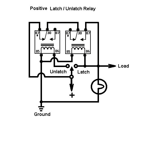 latching relay to pass continuity -- posted image.