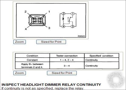 Toyota Dimmer Relay usage - Last Post -- posted image.