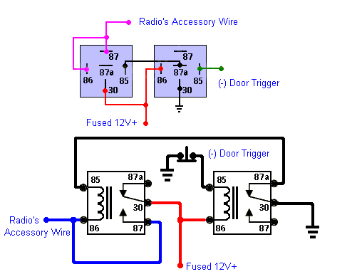 wiring relay latch/switch