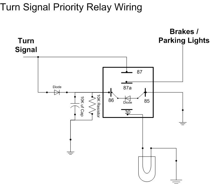 Relay For Turn Signal  Brake Priority