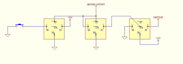 latching relay with negative output -- posted image.