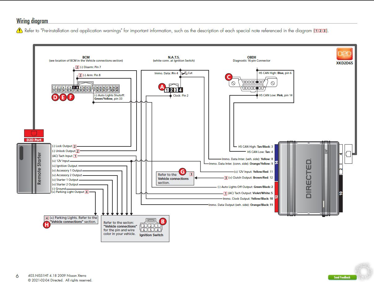 2009 Nissan Xterra, Viper 4806V Remote Start -- posted image.