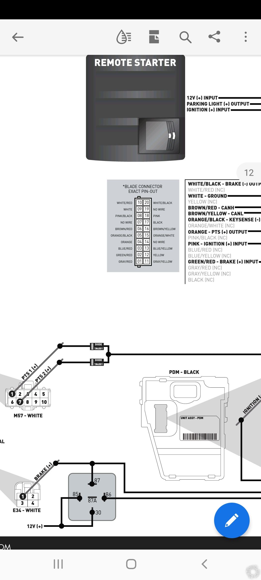 Remote Start Brake Switch Relay -- posted image.