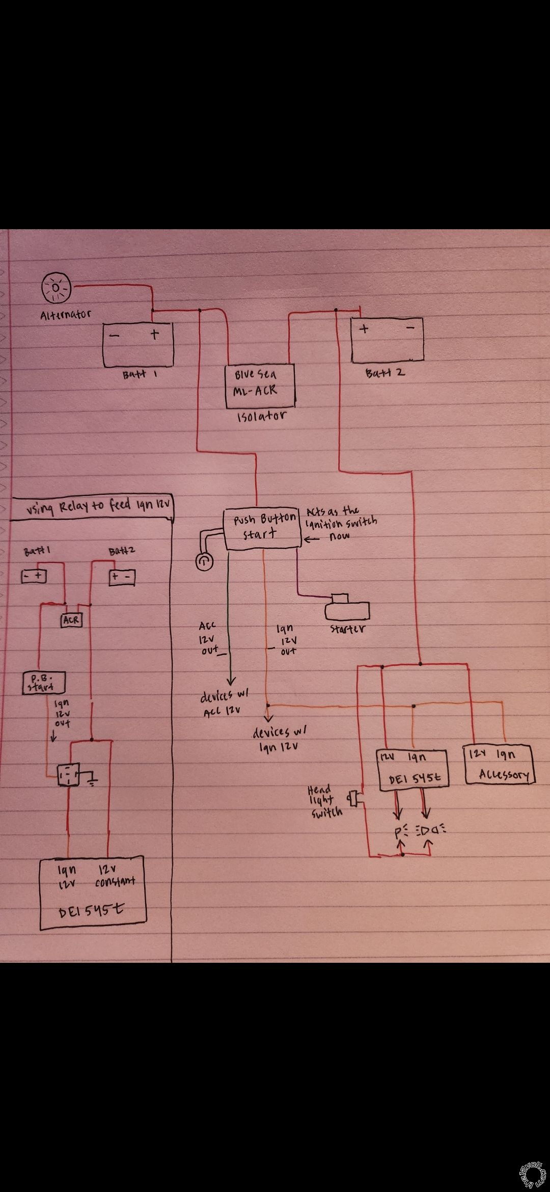 Ignition 12V Feed With Isolated Batteries - Last Post -- posted image.