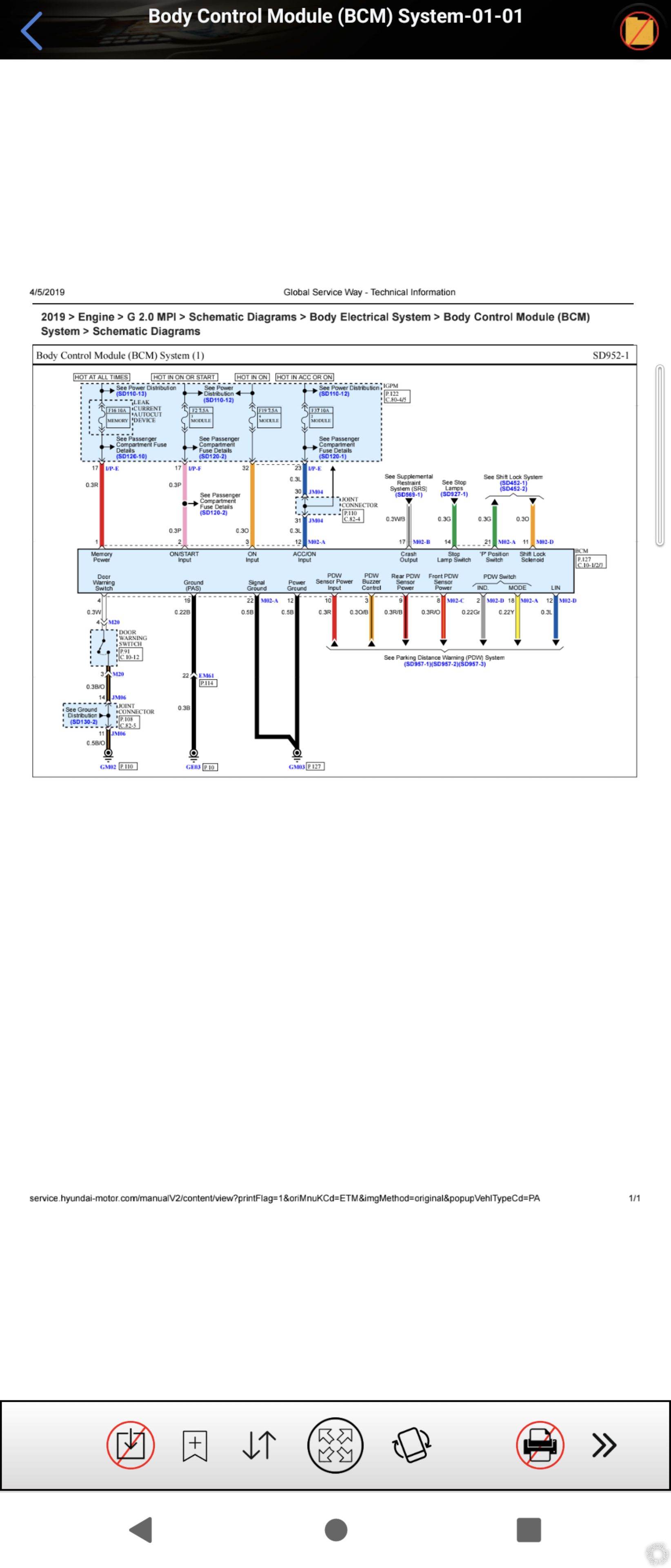 2019 Kia Sorento, Locating Door Switch Wire For Shock Sensor Install -- posted image.