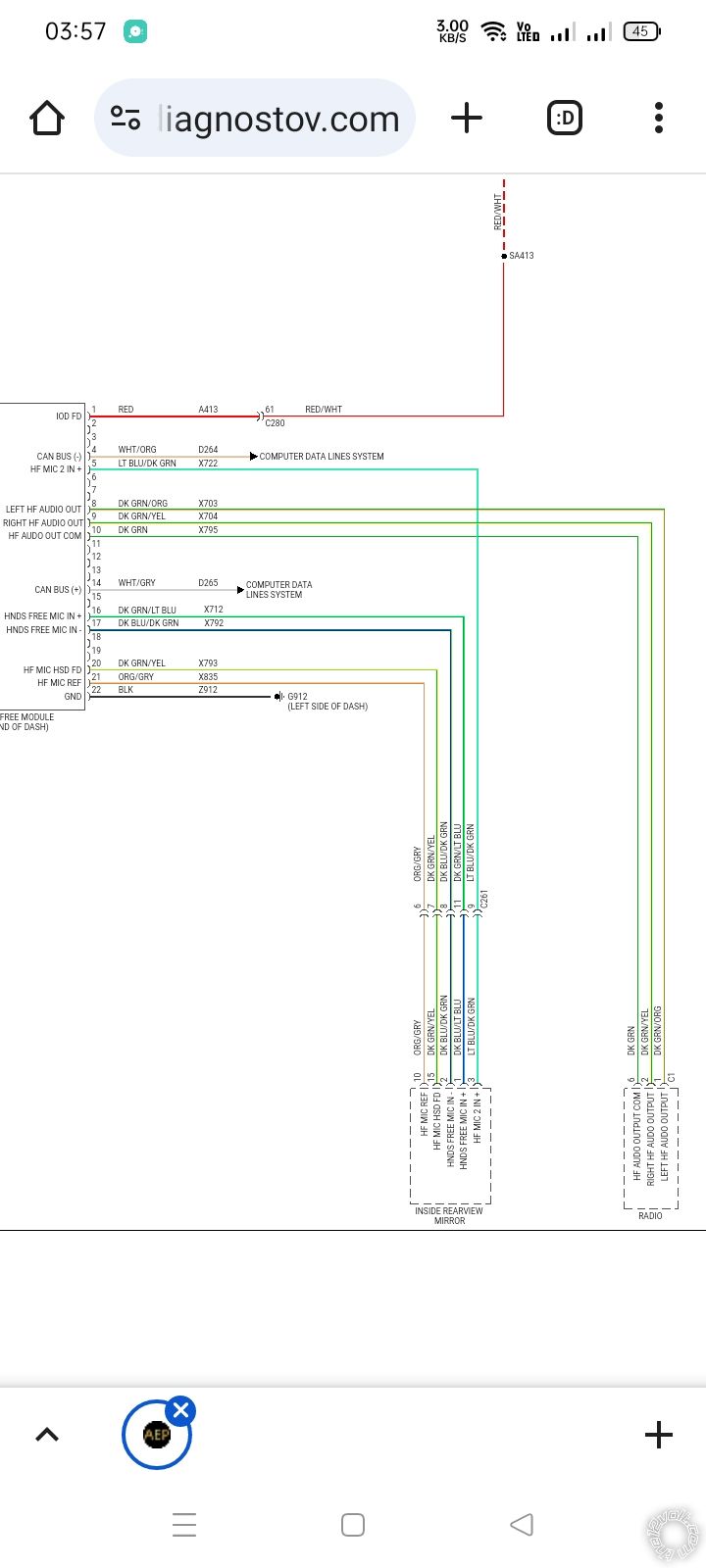 2014 WK2 Jeep Grand Cherokee, Built In Microphone Wiring -- posted image.