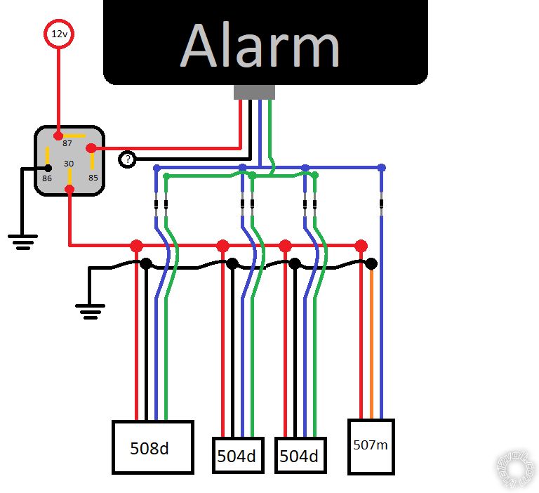 4 sensors to alarm single port? -- posted image.