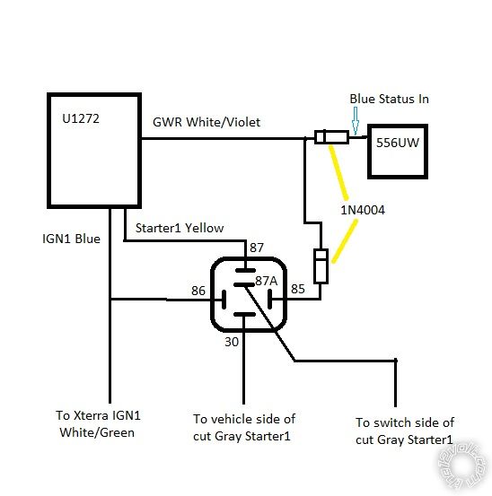 2005 xterra with ultra start remote start -- posted image.