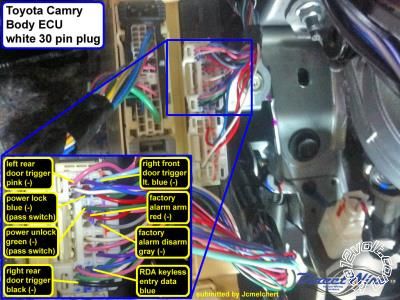 2014 Camry XLE Alarm Remote Start Stereo Wiring