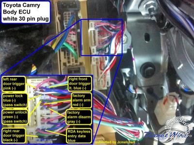 2014 Camry XLE, Alarm/Remote Start, Stereo Wiring -- posted image.