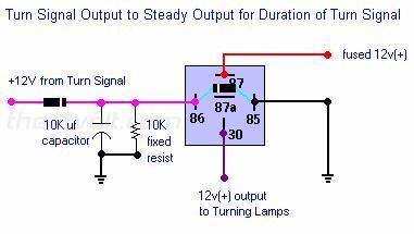 turn signal output to steady output? -- posted image.