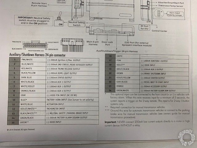 2015 Honda Pilot EX L, Viper 4606 Install -- posted image.