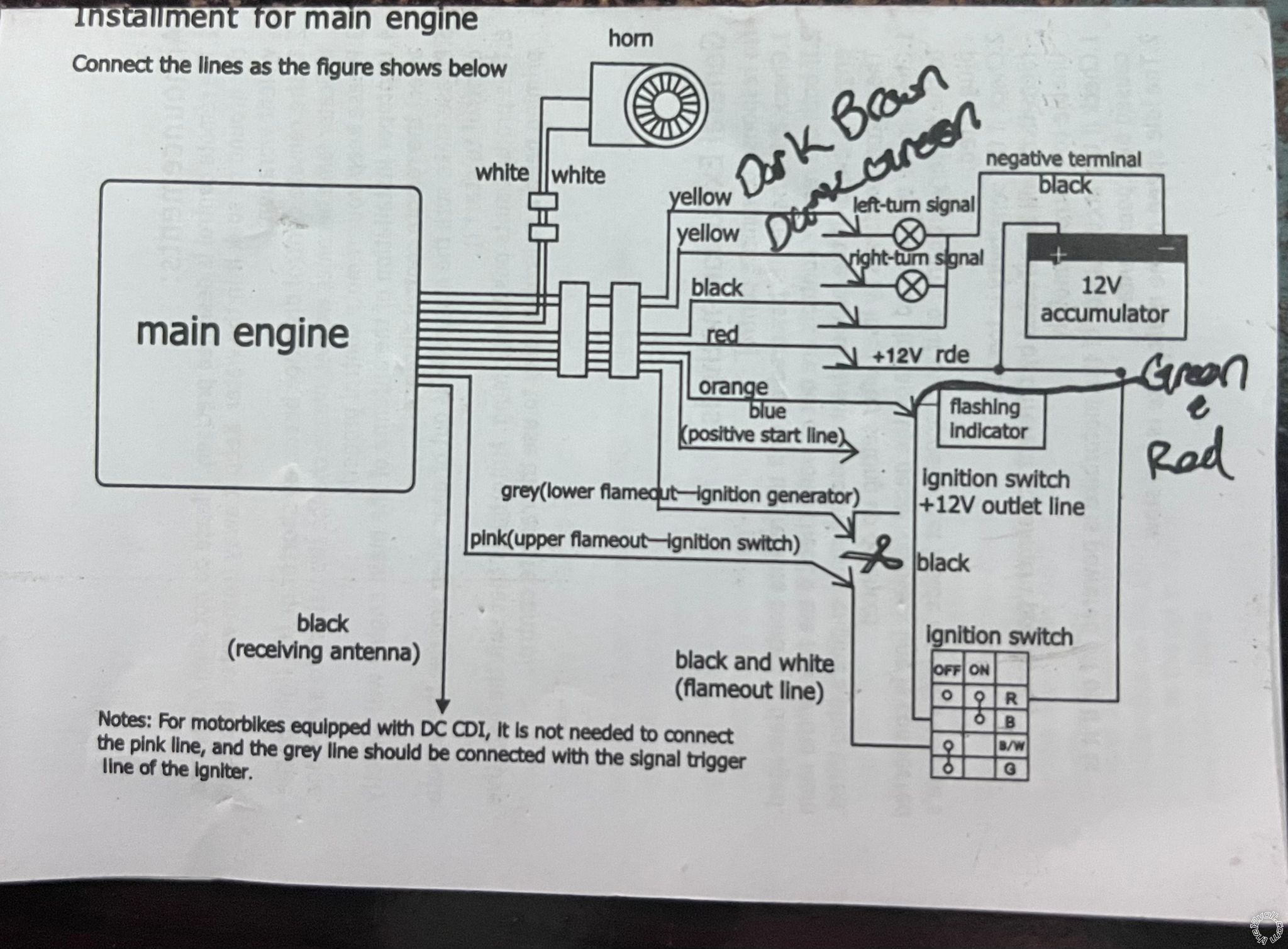 2022 Hisun Tactic 550 ATV, Remote Start Wiring -- posted image.