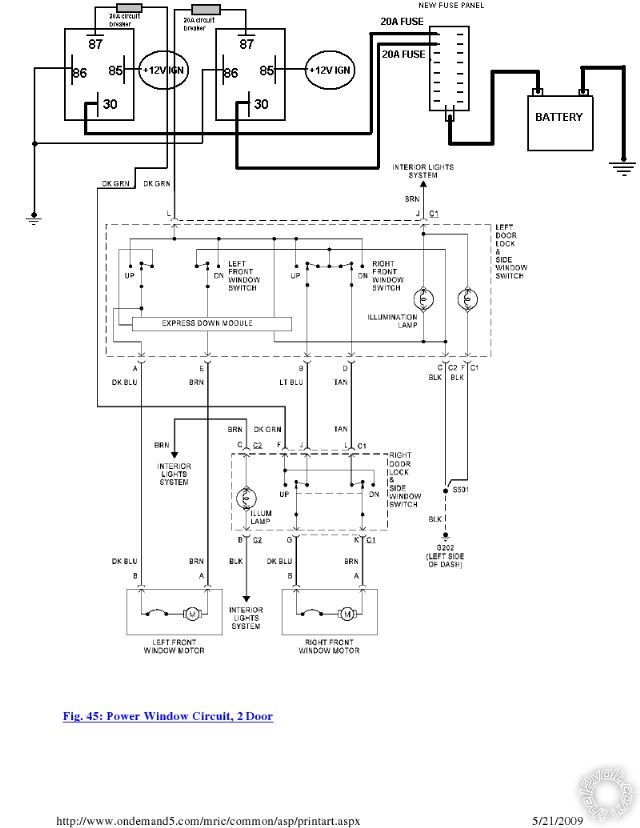 power window circuit -- posted image.